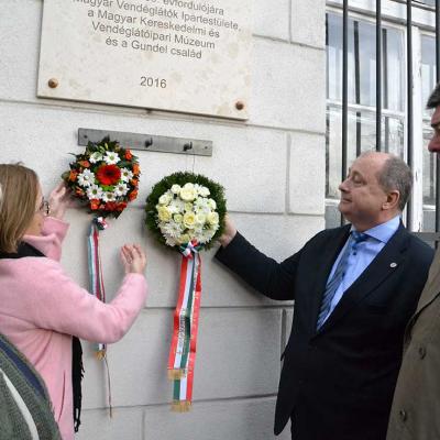 Gundel Emléktábla avatás